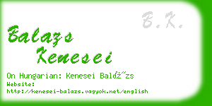 balazs kenesei business card